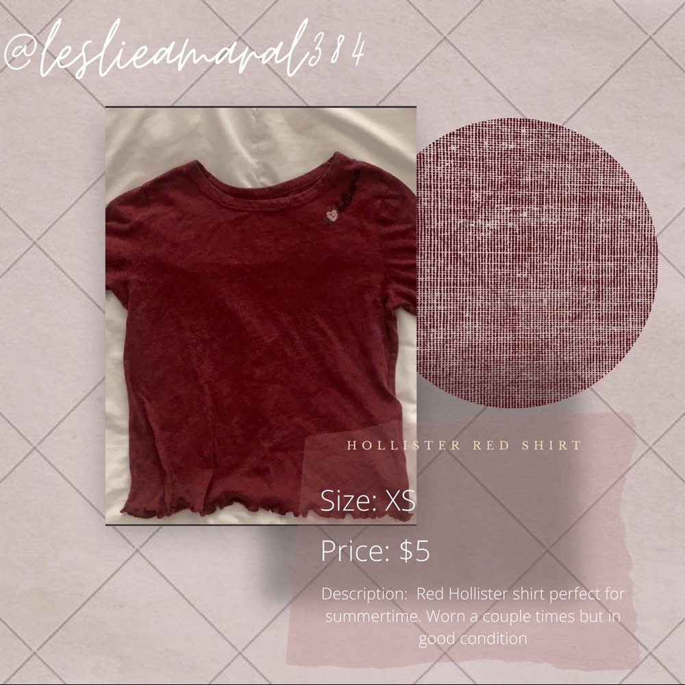 Hollister red shirt